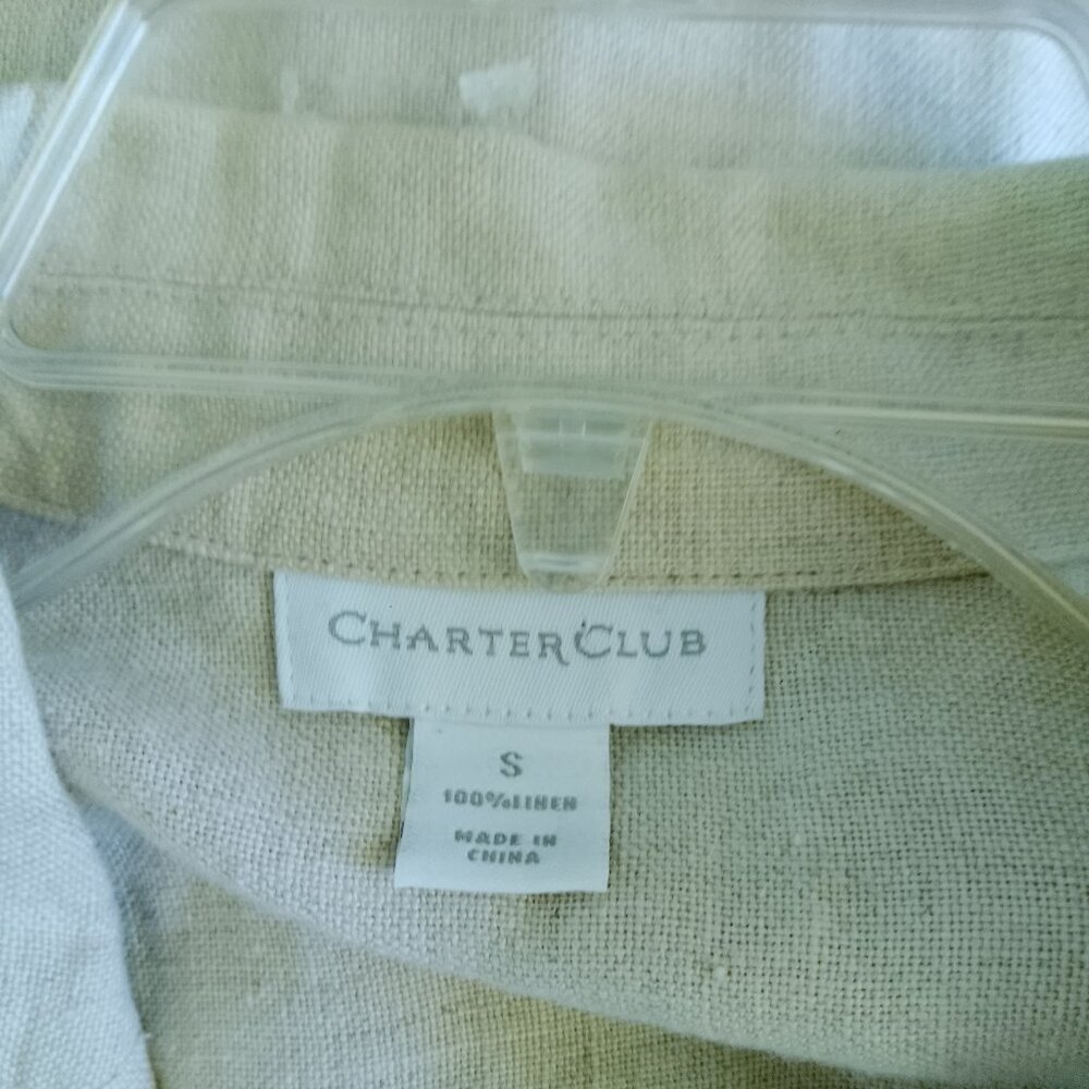 100% Linen Jacket Y2K Cottagecore Natural Fabric Capsule Academia - Picture 8 of 11